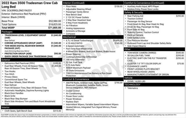 used 2022 Ram 3500 car, priced at $49,103