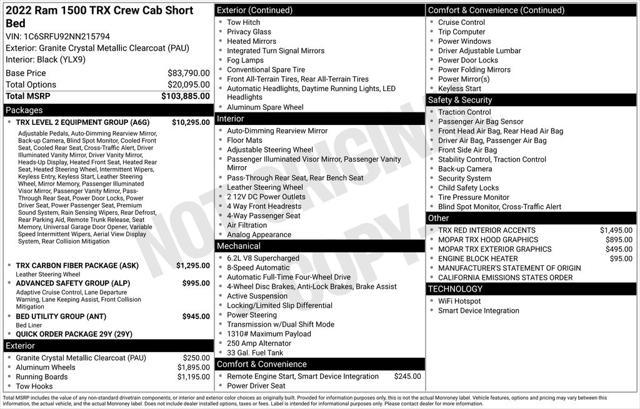 used 2022 Ram 1500 car, priced at $84,766