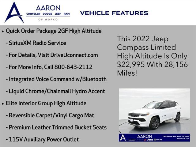 used 2022 Jeep Compass car, priced at $22,995