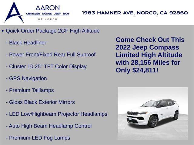 used 2022 Jeep Compass car, priced at $24,811