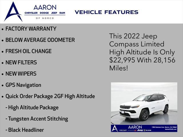 used 2022 Jeep Compass car, priced at $22,995