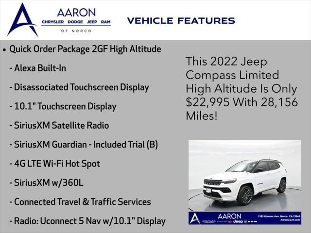 used 2022 Jeep Compass car, priced at $22,995