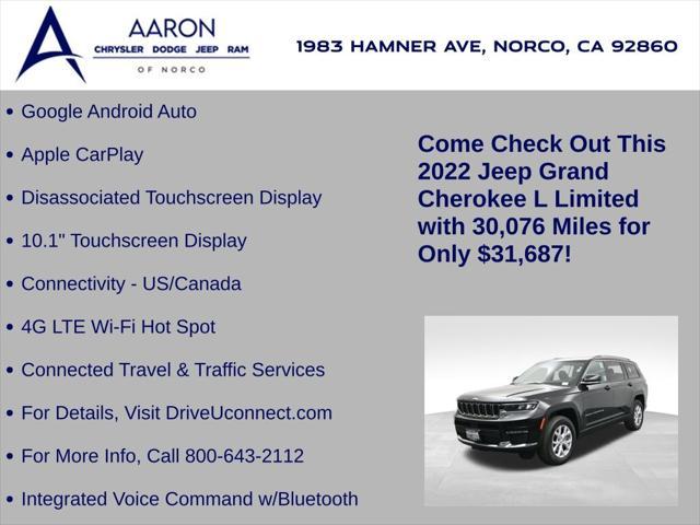 used 2022 Jeep Grand Cherokee L car, priced at $31,687