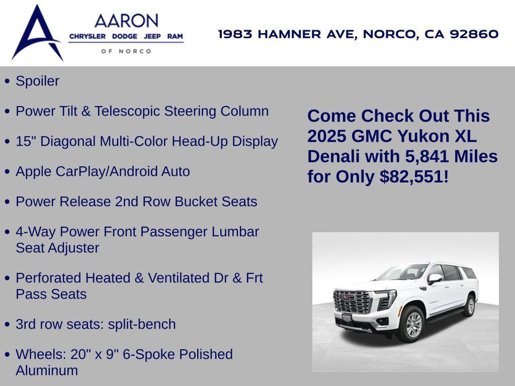 used 2025 GMC Yukon XL car, priced at $82,551