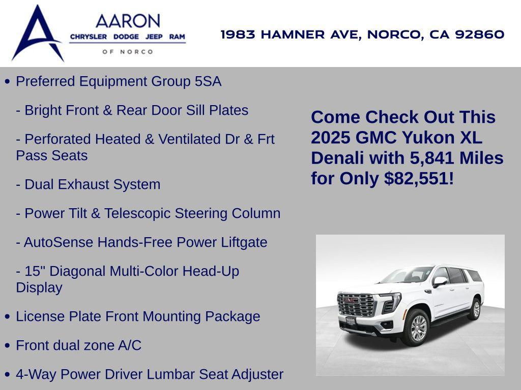 used 2025 GMC Yukon XL car, priced at $82,551