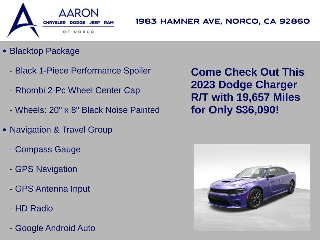 used 2023 Dodge Charger car, priced at $36,090