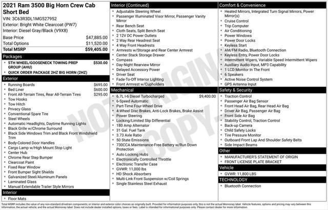 used 2021 Ram 3500 car, priced at $49,000