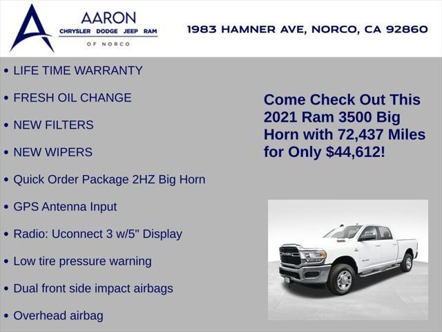 used 2021 Ram 3500 car, priced at $44,612