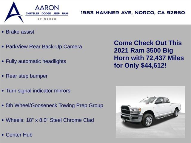 used 2021 Ram 3500 car, priced at $44,612