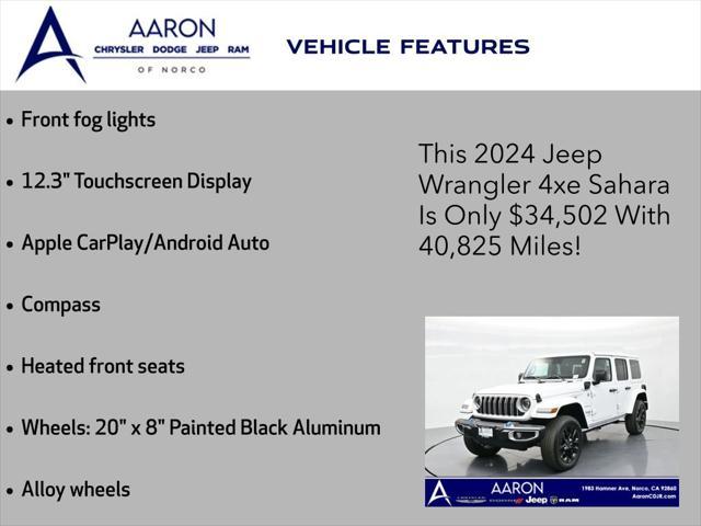 used 2024 Jeep Wrangler 4xe car, priced at $34,502