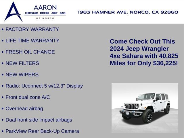 used 2024 Jeep Wrangler 4xe car, priced at $36,225