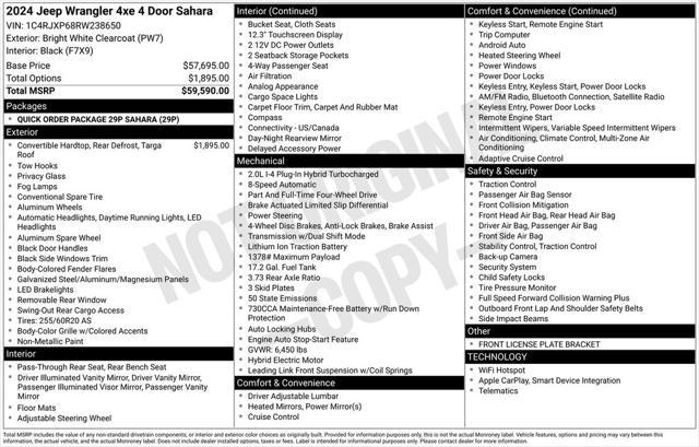 used 2024 Jeep Wrangler 4xe car, priced at $36,978