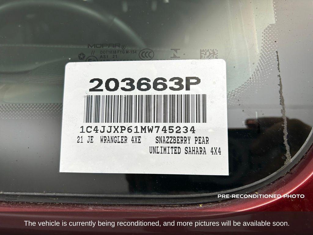 used 2021 Jeep Wrangler Unlimited 4xe car, priced at $33,298