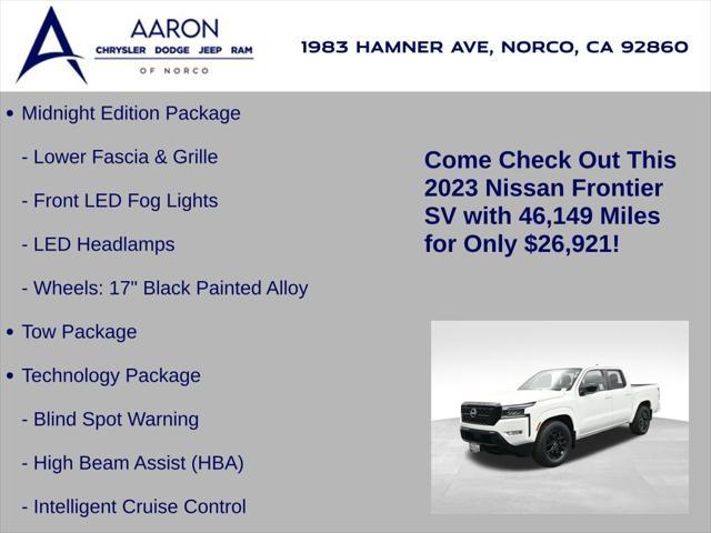 used 2023 Nissan Frontier car, priced at $26,921