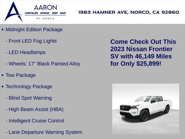 used 2023 Nissan Frontier car, priced at $25,899