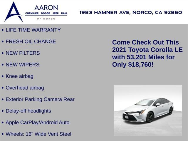 used 2021 Toyota Corolla car, priced at $18,760