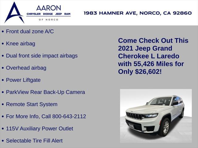 used 2021 Jeep Grand Cherokee L car, priced at $26,602