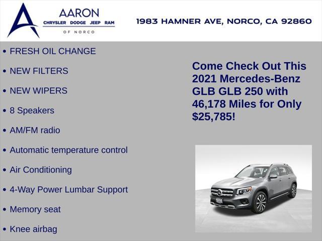 used 2021 Mercedes-Benz GLB 250 car, priced at $25,785
