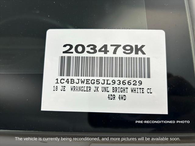 used 2018 Jeep Wrangler JK Unlimited car, priced at $24,998