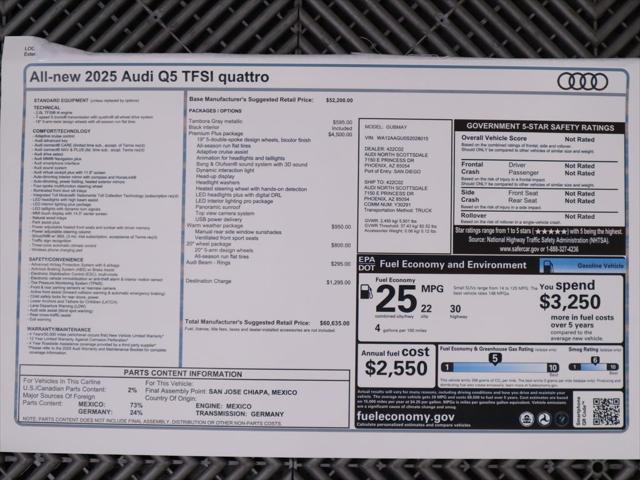 used 2025 Audi Q5 car, priced at $60,635