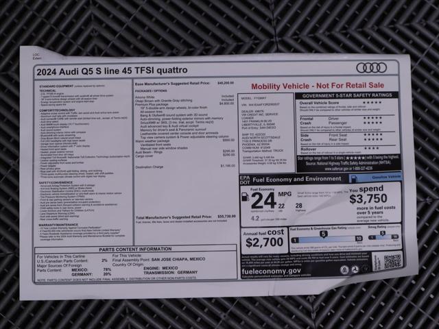 used 2024 Audi Q5 car, priced at $55,730