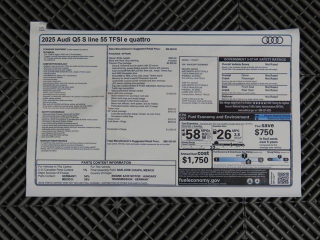 new 2025 Audi Q5 car, priced at $69,160