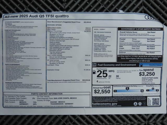 used 2025 Audi Q5 car, priced at $60,635