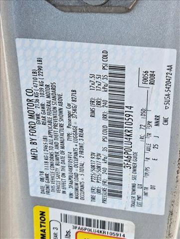 used 2019 Ford Fusion Hybrid car, priced at $13,207