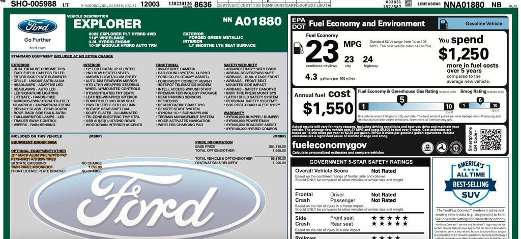 used 2022 Ford Explorer car, priced at $31,995