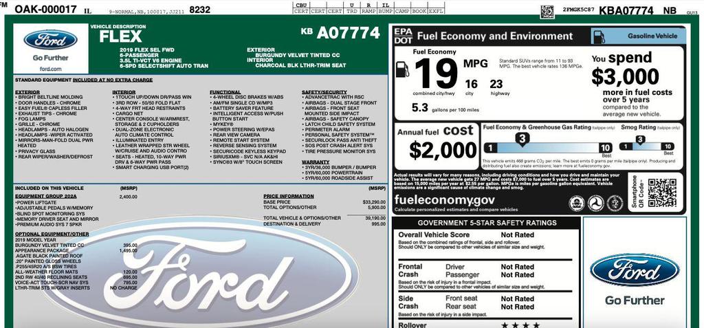 used 2019 Ford Flex car, priced at $13,995