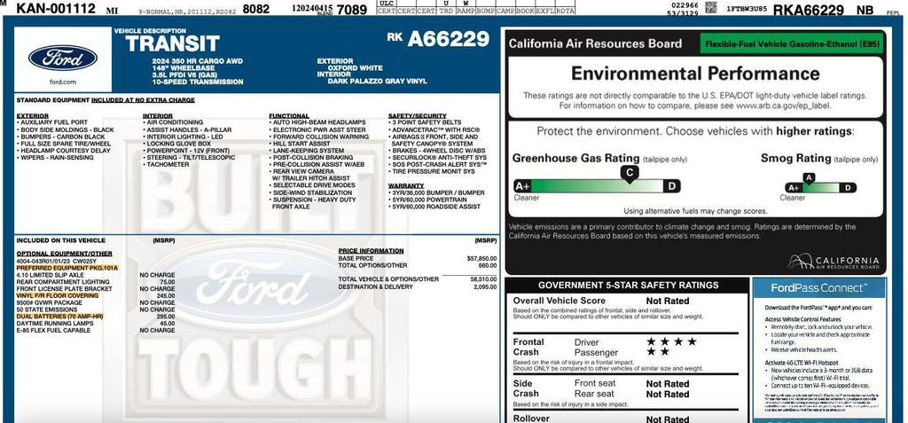 used 2024 Ford Transit-350 car, priced at $47,995