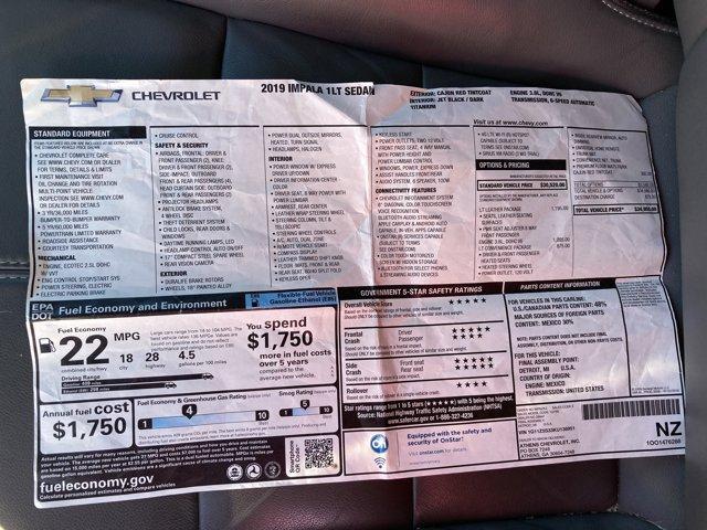 used 2019 Chevrolet Impala car, priced at $16,274