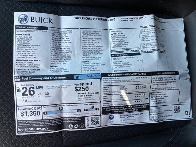used 2022 Buick Encore car, priced at $16,988