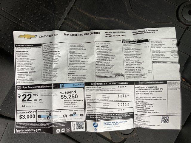 used 2024 Chevrolet Tahoe car, priced at $67,173