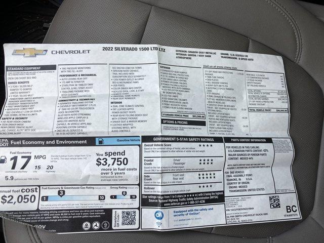 used 2022 Chevrolet Silverado 1500 Limited car, priced at $43,957