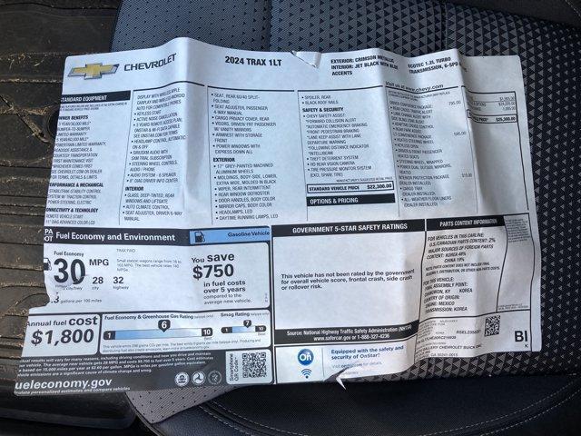 used 2024 Chevrolet Trax car, priced at $22,067