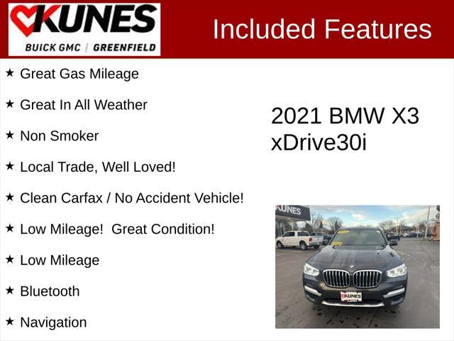 used 2021 BMW X3 car, priced at $27,995