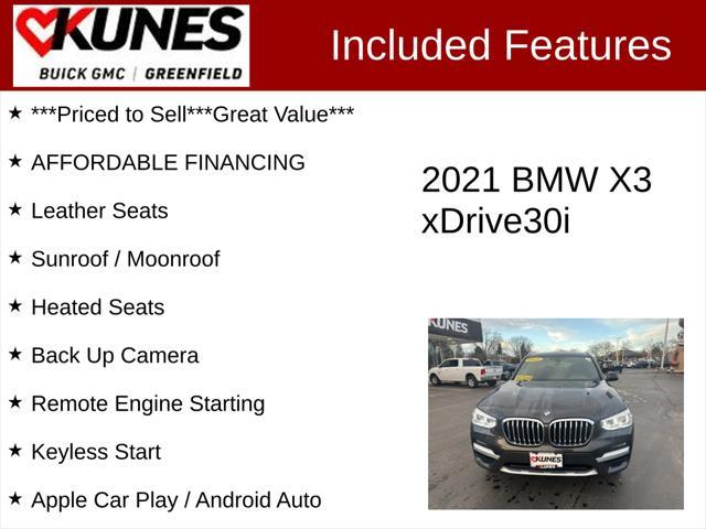 used 2021 BMW X3 car, priced at $26,977