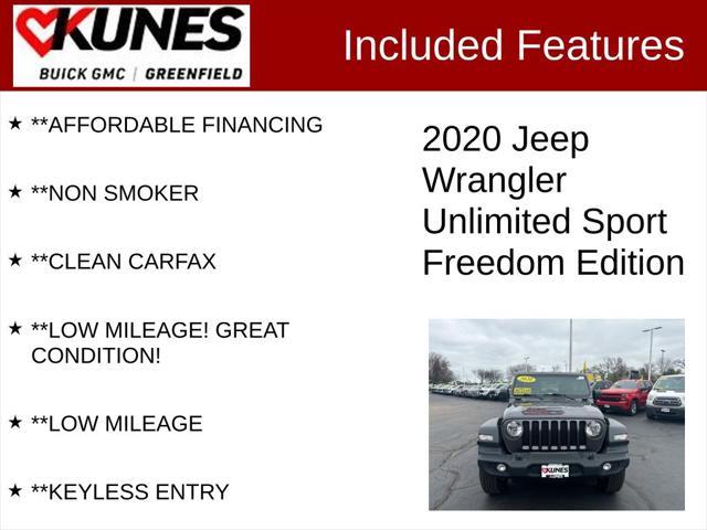 used 2020 Jeep Wrangler Unlimited car, priced at $26,699