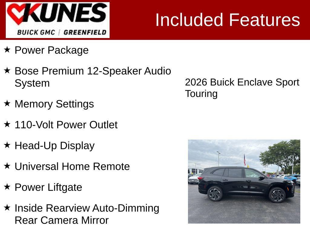 new 2026 Buick Enclave car, priced at $54,180