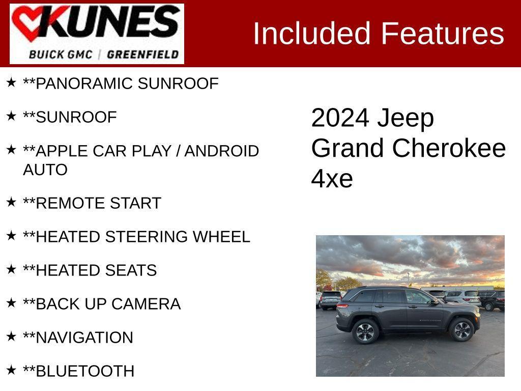 used 2024 Jeep Grand Cherokee 4xe car, priced at $27,599