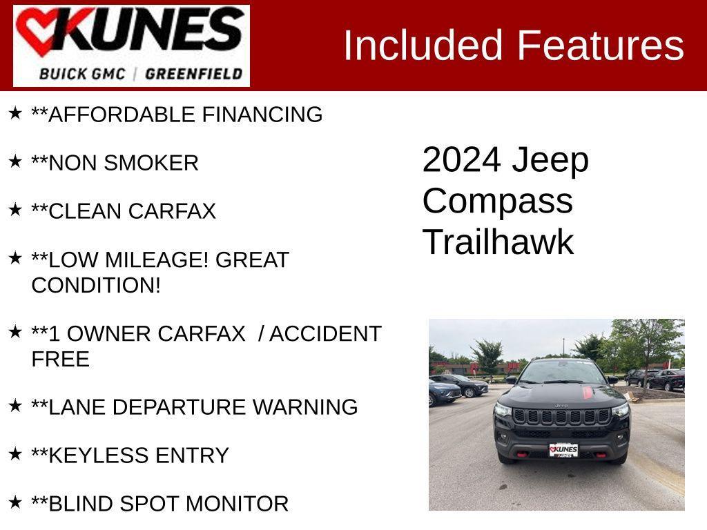 used 2024 Jeep Compass car, priced at $22,995