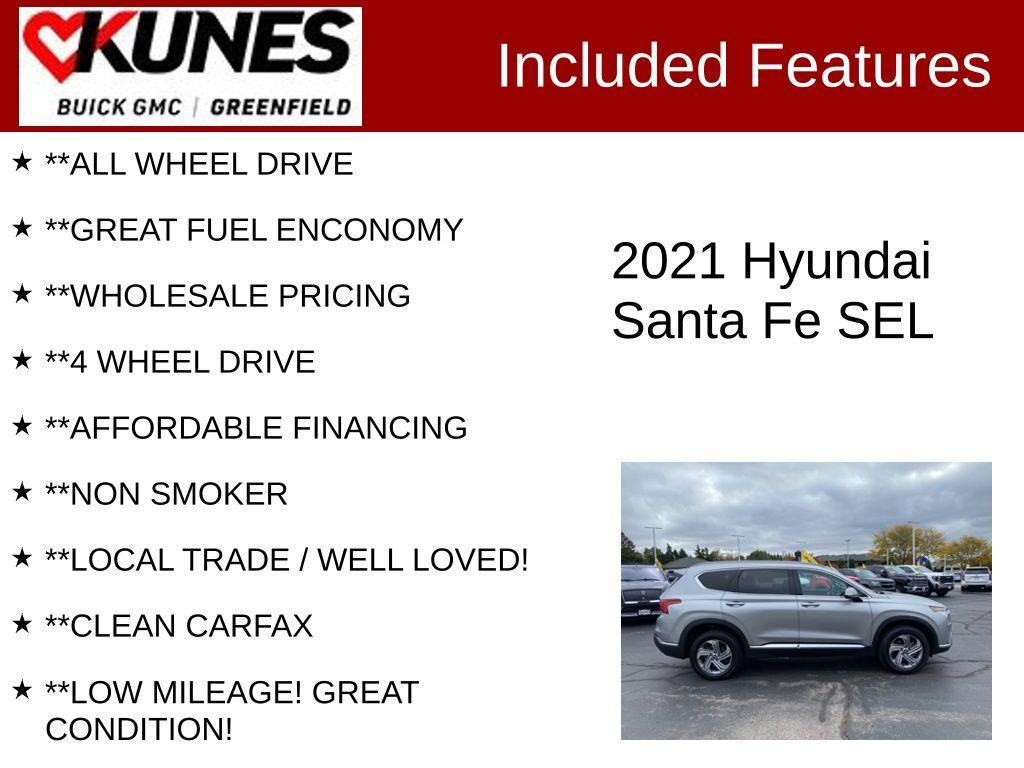 used 2021 Hyundai Santa Fe car, priced at $22,699
