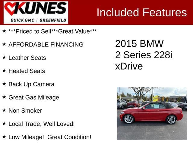 used 2015 BMW 228 car, priced at $11,995