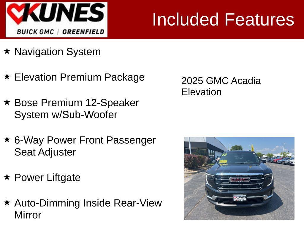 new 2025 GMC Acadia car, priced at $44,549