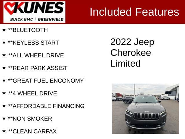 used 2022 Jeep Cherokee car, priced at $23,599