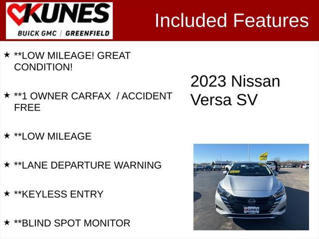 used 2023 Nissan Versa car, priced at $16,399