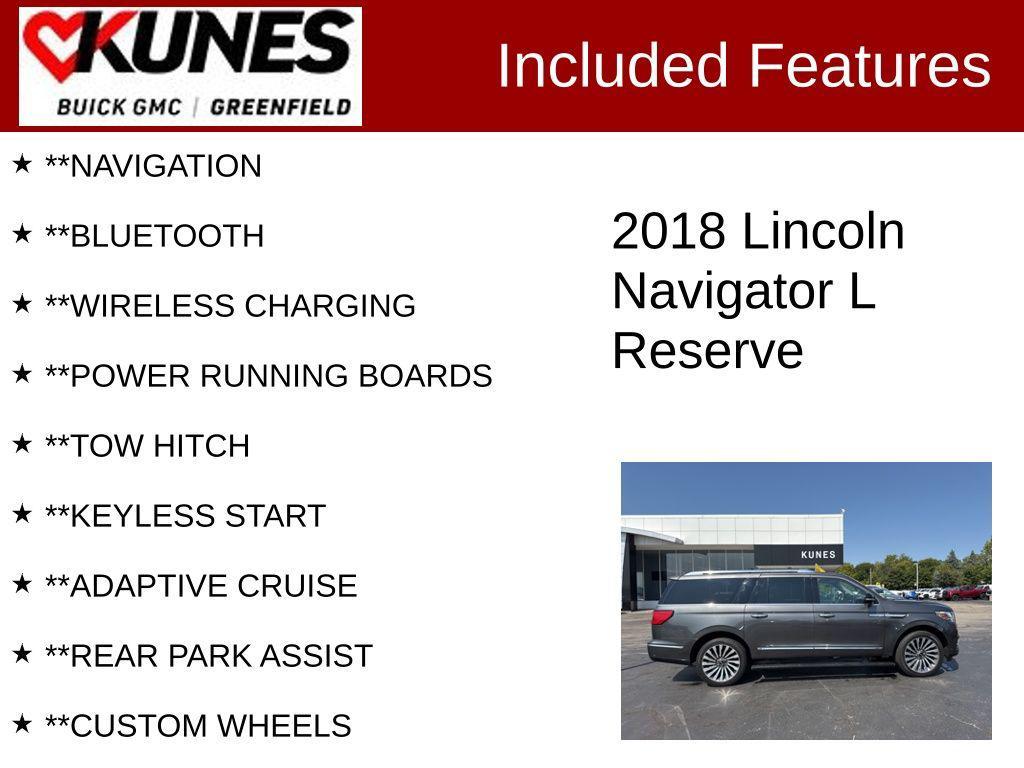 used 2018 Lincoln Navigator L car, priced at $30,995