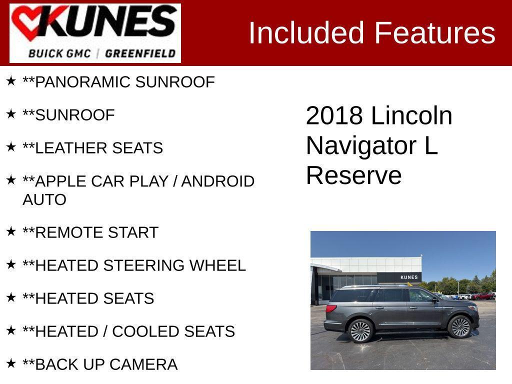 used 2018 Lincoln Navigator L car, priced at $30,995