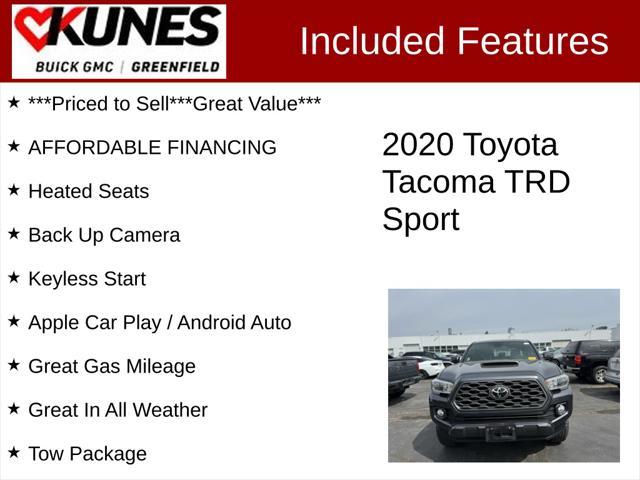 used 2020 Toyota Tacoma car, priced at $33,698